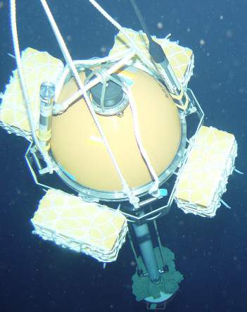 Seabed between the precise distance measuring device